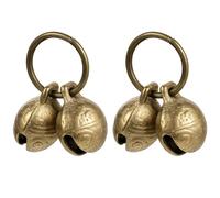 LIQWEI 2Set Copper Bell for Dog Collar, Brass Dog Bells, Extra Loud Collar Bell for Pet Tracking Anti Lost Training Pets Pendant Accessories Anti Theft Bells for Little Dogs & Cats