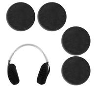LIQWEI 4 Pcs Headphone Ear Pads Covers, Strechable Black Headphone Earpads Ear Protectors, Headset Ears Cushions for Gym, Training, Aviation, Racing, Gaming Over The Ears Headphones