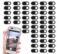 LIQWEI 50 PCS Webcam Cover Slide, 0.023 Inch Ultra-Thin Universal Web Camera Cover for Laptop, Computer, Phone-Secure Privacy with Smooth-Sliding Camera Cover(Black)