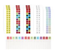 LIQWEI 512Pcs A-Z Sticky Alphabet Tabs, Colorful Self-Adhesive Letter Index Tabs for Notebook, Textbook, Dictionary, and Filing