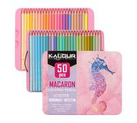 Liqzirtu Art Pencils Set - Soft Core Colored Pencils, Professional Colored Set | 50 Pre Sharpened Colored, macarron Colors Soft Core Coloring for Artists Beginners Drawing