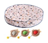 Liqzirtu Automatic Cat Toy - Indoor Rolling Ball Play Device, Self-activity Hunting Cover, Rechargeable Quiet Oxford Material | Fun Entertainment Training Exercise for Play Hunt Halloween Birthday