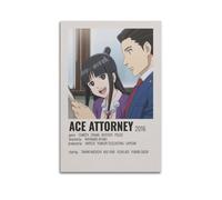 LIRAHRNNKA Ace Attorney Poster Decorative Canvas Poster Wall Art Decor Living Modern Bedroom Decoration Poster 12x18inch(30x45cm) Unframe-style