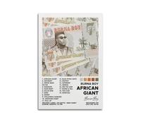 LIRAHRNNKA Burna Boy Album African Giant Poster Decorative Canvas Poster Wall Art Decor Living Modern Bedroom Decoration Poster 12x18inch(30x45cm) Unframe-style