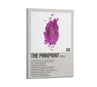 LIRAHRNNKA Nicki Minaj Album The Pinkprint Poster Decorative Canvas Poster Wall Art Decor Living Modern Bedroom Decoration Poster 08x12inch(20x30cm) Frame-style