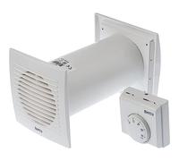 LIRAST Ø 100mm / 4 inch Wall Fan with Thermostat - Heat Distributor - Heat Exchanger