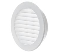 LIRAST Ø 100mm / 4 inch White Plastic Ventilation Grille - Round Air Vent Cover