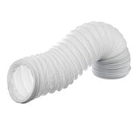 LIRAST Ø 150mm / 6m PVC Flexible Ducting - Ventilation Duct Hose for Tumble Dryer, Cooker Hood, Extractor Fan, Air Conditioner, White