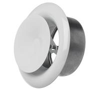 LIRAST 100mm / 4 inch White Metal Diffuser with Mounting Ring - Supply Air Valve - Ventilation Cover
