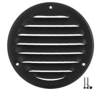 LIRAST 100mm Vent Cover Anthracite - 4 inch Wall Vent Cover with Insect Mesh - Round Ceiling Soffit Vents - External Vent Cover - Metal Ventilation Grilles - Air Vent Covers for Walls