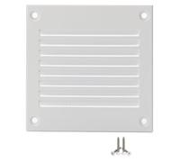 LIRAST 100x100mm Vent Cover White - 4x4 inch Wall Vent Cover with Insect Mesh - Round Ceiling Soffit Vents - External Vent Cover - Metal Ventilation Grilles - Air Vent Covers for Walls