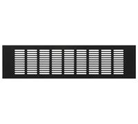 LIRAST 100x400mm Dark Bronze (Almost Black) Aluminium Radiator Grill - 4x16 inch Kitchen Plinth Vent - Cupboard Wardrobe Vents - Air Vent Covers internal - Ventilation Grilles