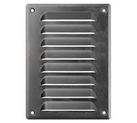 LIRAST 140x190mm Vent Cover Aluminium - 5.5x7.5 inch Wall Vent Cover with Insect Mesh - Round Ceiling Soffit Vents - External Vent Cover - Metal Ventilation Grilles - Air Vent Covers for Walls