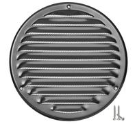 LIRAST 160mm Vent Cover Aluminium - 6 inch Wall Vent Cover with Insect Mesh - Round Ceiling Soffit Vents - External Vent Cover - Metal Ventilation Grilles - Air Vent Covers for Walls