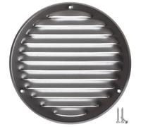 LIRAST 160mm Vent Cover Galvanised Steel - 6 inch Wall Vent Cover with Insect Mesh - Round Ceiling Soffit Vents - External Vent Cover - Metal Ventilation Grilles - Air Vent Covers for Walls