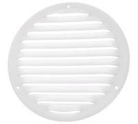 LIRAST 160mm Vent Cover White - 6 inch Wall Vent Cover with Insect Mesh - Round Ceiling Soffit Vents - External Vent Cover - Metal Ventilation Grilles - Air Vent Covers for Walls
