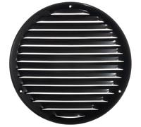 LIRAST 200mm Vent Cover Black - 8 inch Wall Vent Cover with Insect Mesh - Round Ceiling Soffit Vents - External Vent Cover - Metal Ventilation Grilles - Air Vent Covers for Walls