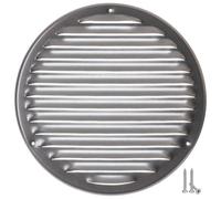 LIRAST 200mm Vent Cover Galvanised Steel - 8 inch Wall Vent Cover with Insect Mesh - Round Ceiling Soffit Vents - External Vent Cover - Metal Ventilation Grilles - Air Vent Covers for Walls