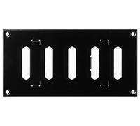 LIRAST 200x100mm Adjustable Air Vent Cover Black - 8x4 inch Wall Air Vent Cover Open Close - Hit and Miss Vent Cover - Air Brick Covers for Outside Walls - Ventilation Grille - Metal Grill