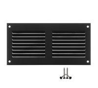 LIRAST 200x100mm Vent Cover Anthracite - 8x4 inch Wall Vent Cover with Insect Mesh - Ceiling Soffit Vents - External Vent Cover - Metal Ventilation Grilles - Air Vent Covers for Walls