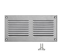 LIRAST 200x100mm Vent Cover Stainless Steel- 8x4 inch Wall Vent Cover with Insect Mesh - Ceiling Soffit Vents - External Vent Cover - Metal Ventilation Grilles - Air Vent Covers for Walls