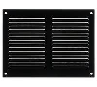 LIRAST 200x150mm / 8x6 inch Black Metal Ventilation Grille - Air Vent Cover with Insect Mesh