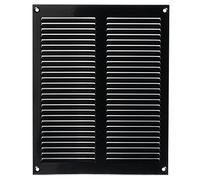 LIRAST 200x250mm / 8x10 inch Black Metal Ventilation Grille - Air Vent Cover with Insect Mesh