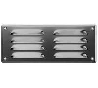 LIRAST 260x105mm / 10x4 inch Metal Ventilation Grille - Aluminium Air Vent Cover with Insect Mesh