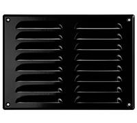 LIRAST 260x190mm / 10x7.5 inch Metal Black Ventilation Grille - Air Vent Cover with Insect Mesh