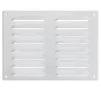 LIRAST 260x190mm / 10x7 inch White Metal Ventilation Grille - Air Vent Cover with Insect Mesh