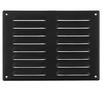 LIRAST 260x190mm Vent Cover Anthracite - 10x7.5 inch Wall Vent Cover with Insect Mesh - Ceiling Soffit Vents - External Vent Cover - Metal Ventilation Grilles - Air Vent Covers for Walls