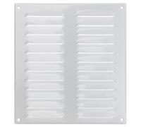 LIRAST 260x280mm Vent Cover White - 10x11 inch Wall Vent Cover with Insect Mesh - Ceiling Soffit Vents - External Vent Cover - Metal Ventilation Grilles - Air Vent Covers for Walls