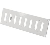 LIRAST 300x100mm Adjustable Air Vent Cover White - 12x4 inch Wall Air Vent Cover Open Close - Hit and Miss Vent Cover - Air Brick Covers for Outside Walls - Metal Ventilation Grille
