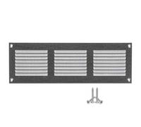 LIRAST 300x100mm Vent Cover Galvanised Steel - 12x4 inch Wall Vent Cover with Insect Mesh - Ceiling Soffit Vents - External Vent Cover - Metal Ventilation Grilles - Air Vent Covers for Walls