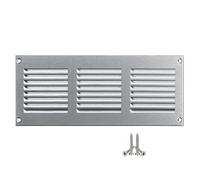 LIRAST 300x100mm Vent Cover Stainless Steel - 12x4 inch Wall Vent Cover with Insect Mesh - Ceiling Soffit Vents - External Vent Cover - Metal Ventilation Grilles - Air Vent Covers for Walls