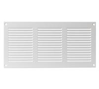 LIRAST 300x150mm Vent Cover White - 12x6 inch Wall Vent Cover with Insect Mesh - Ceiling Soffit Vents - External Vent Cover - Metal Ventilation Grilles - Air Vent Covers for Walls