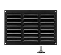 LIRAST 300x200mm Vent Cover Anthracite - 12x8 inch Wall Vent Cover with Insect Mesh - Ceiling Soffit Vents - External Vent Cover - Metal Ventilation Grilles - Air Vent Covers for Walls