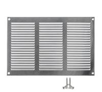 LIRAST 300x200mm Vent Cover Stainless Steel - 12x8 inch Wall Vent Cover with Insect Mesh - Ceiling Soffit Vents - External Vent Cover - Metal Ventilation Grilles - Air Vent Covers for Walls