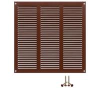 LIRAST 300x300mm Vent Cover Brown - 12x12 inch Wall Vent Cover with Insect Mesh - Ceiling Soffit Vents - External Vent Cover - Metal Ventilation Grilles - Air Vent Covers for Walls