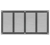 LIRAST 400x200mm Vent Cover Galvanised Steel - 16x8 inch Wall Vent Cover with Insect Mesh - Ceiling Soffit Vents - External Vent Cover - Metal Ventilation Grilles - Air Vent Covers for Walls