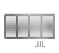 LIRAST 400x200mm Vent Cover Stainless Steel - 16x8 inch Wall Vent Cover with Insect Mesh - Ceiling Soffit Vents - External Vent Cover - Metal Ventilation Grilles - Air Vent Covers for Walls