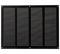 LIRAST 400x300mm / 16x12 inch Black Metal Ventilation Grille - Air Vent Cover with Insect Mesh