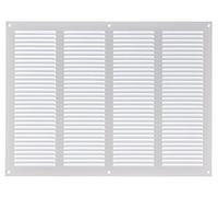 LIRAST 400x300mm Vent Cover White - 16x12 inch Wall Vent Cover with Insect Mesh - Ceiling Soffit Vents - External Vent Cover - Metal Ventilation Grilles - Air Vent Covers for Walls