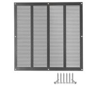 LIRAST 400x400mm Vent Cover Galvanised Steel - 16x16 inch Wall Vent Cover with Insect Mesh - Ceiling Soffit Vents - External Vent Cover - Metal Ventilation Grilles - Air Vent Covers for Walls