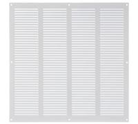 LIRAST 400x400mm Vent Cover White - 16x16 inch Wall Vent Cover with Insect Mesh - Ceiling Soffit Vents - External Vent Cover - Metal Ventilation Grilles - Air Vent Covers for Walls