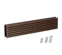 LIRAST 450x92mm Door Vents for Interior Doors Two Sided - 17.7x3.6 inch Brown Interior Vent Cover with Screws - Plastic Ventilation Grille - Bathroom Air Register