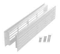 LIRAST 450x92mm Door Vents for Interior Doors Two Sided - 17.7x3.6 inch White Interior Vent Cover with Screws - Plastic Ventilation Grille - Bathroom Air Register