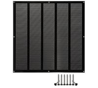 LIRAST 500x500mm / 20x20 inch Metal Black Ventilation Grille - Air Vent Cover with Insect Mesh