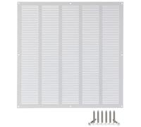 LIRAST 500x500mm / 20x20 inch White Metal Ventilation Grille - Air Vent Cover with Insect Mesh