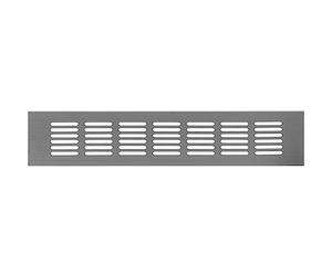 LIRAST 60x300mm Silver Aluminium Radiator Grill - 2x12 inch Kitchen Plinth Vent - Cupboard Wardrobe Vents - Air Vent Covers Internal - Ventilation Grilles - Door Vents for Interior Doors